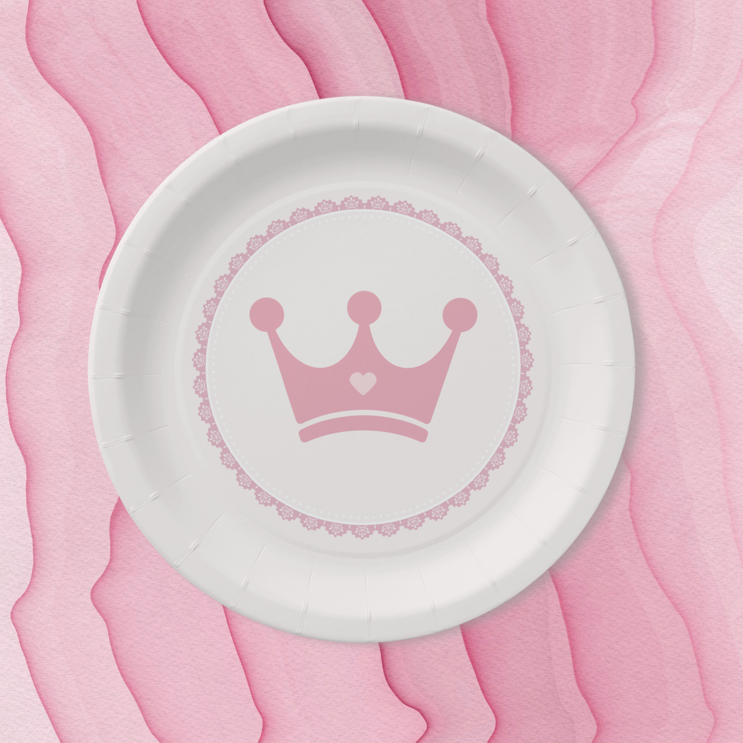 Pink Crown Princess Plate Design (DIGITAL DOWNLOAD)