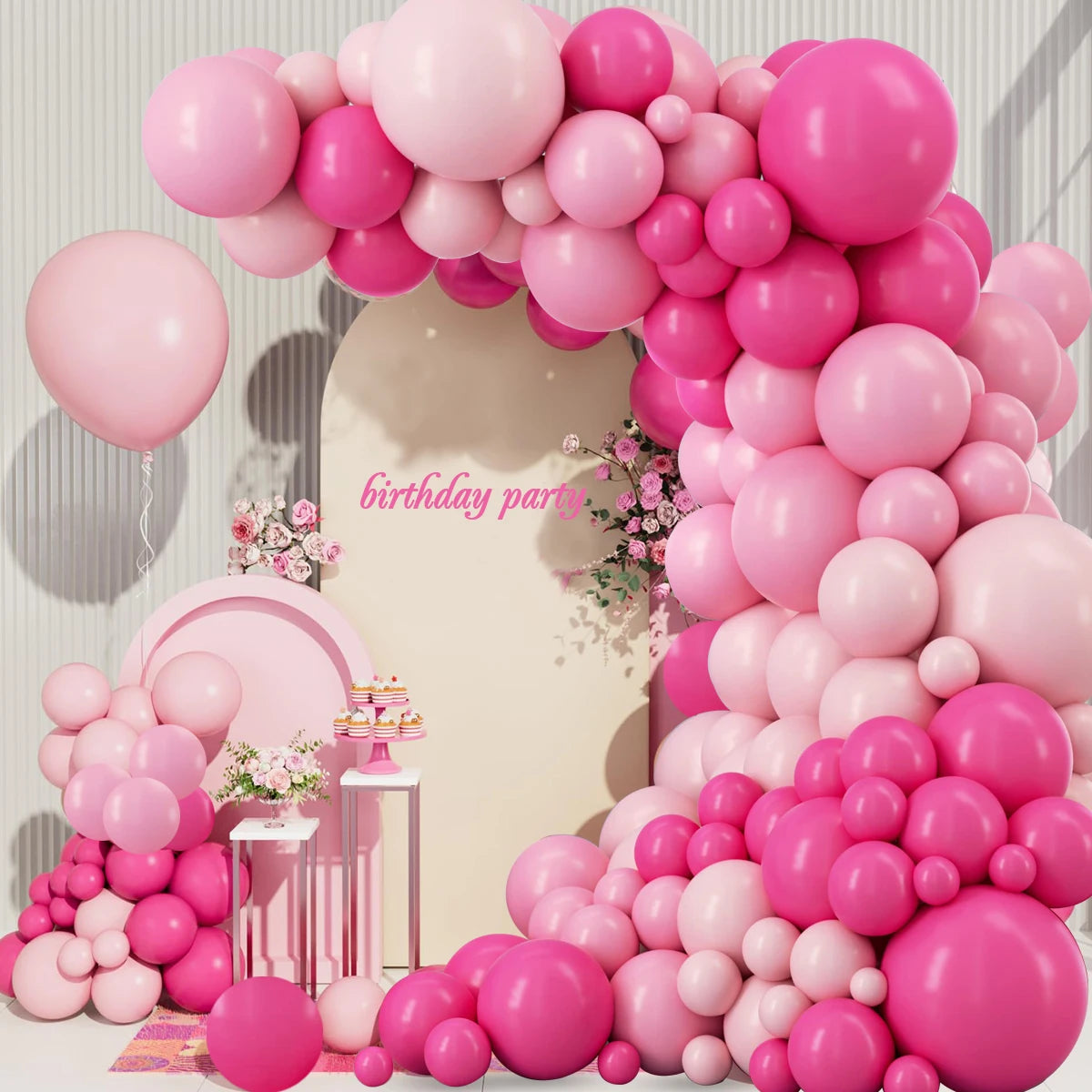 Pink Princess Birthday Balloon Arch Kit