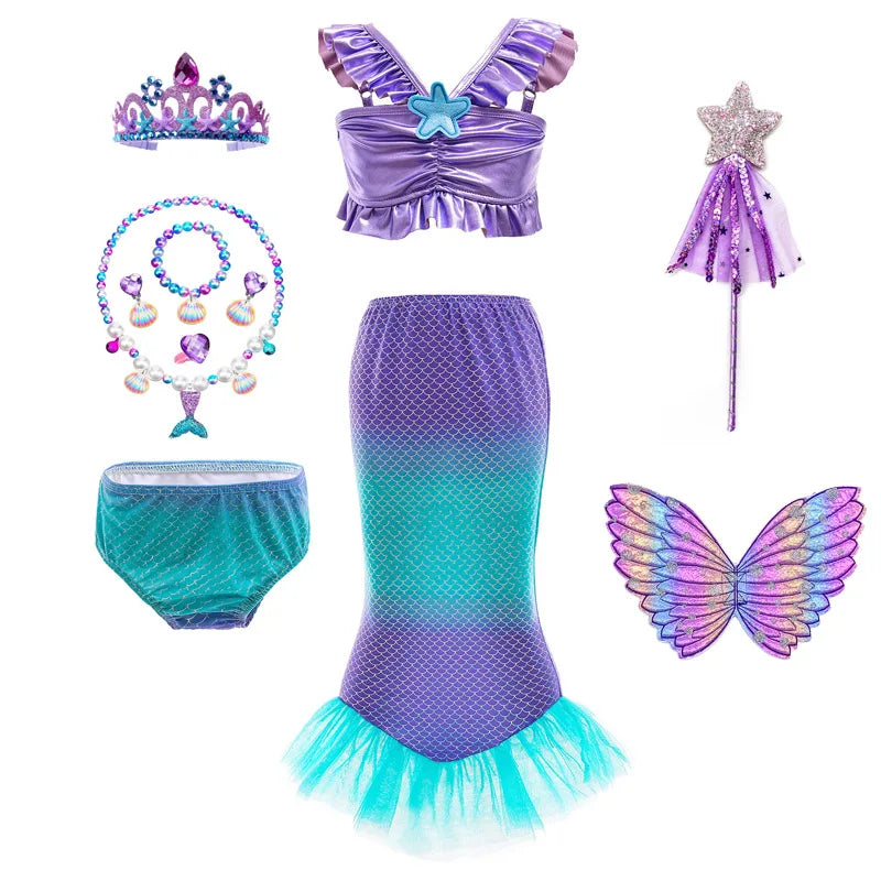 Princess Ariel Mermaid Dress | Purple Mermaid