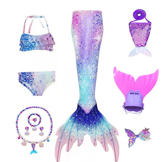 Kids Swimming Mermaid Tails | Purple Mermaid