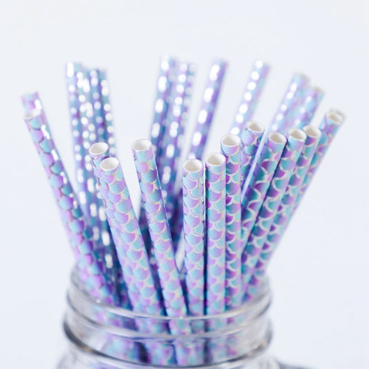 Mermaid Paper Straws | Purple Mermaid