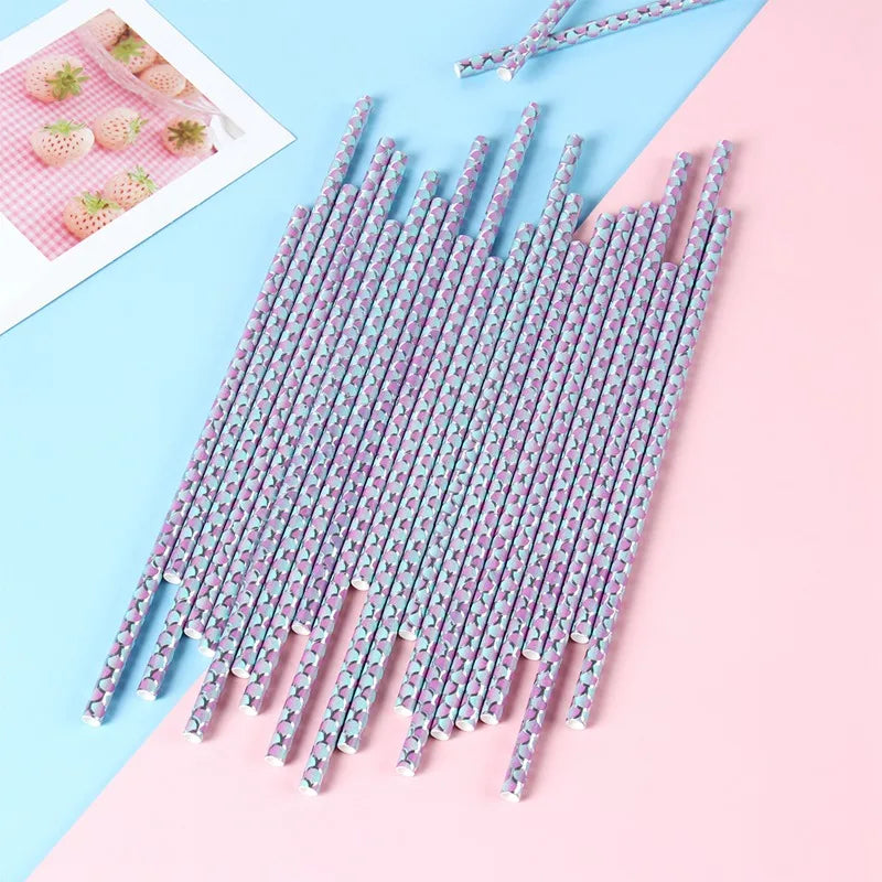 Mermaid Paper Straws | Purple Mermaid