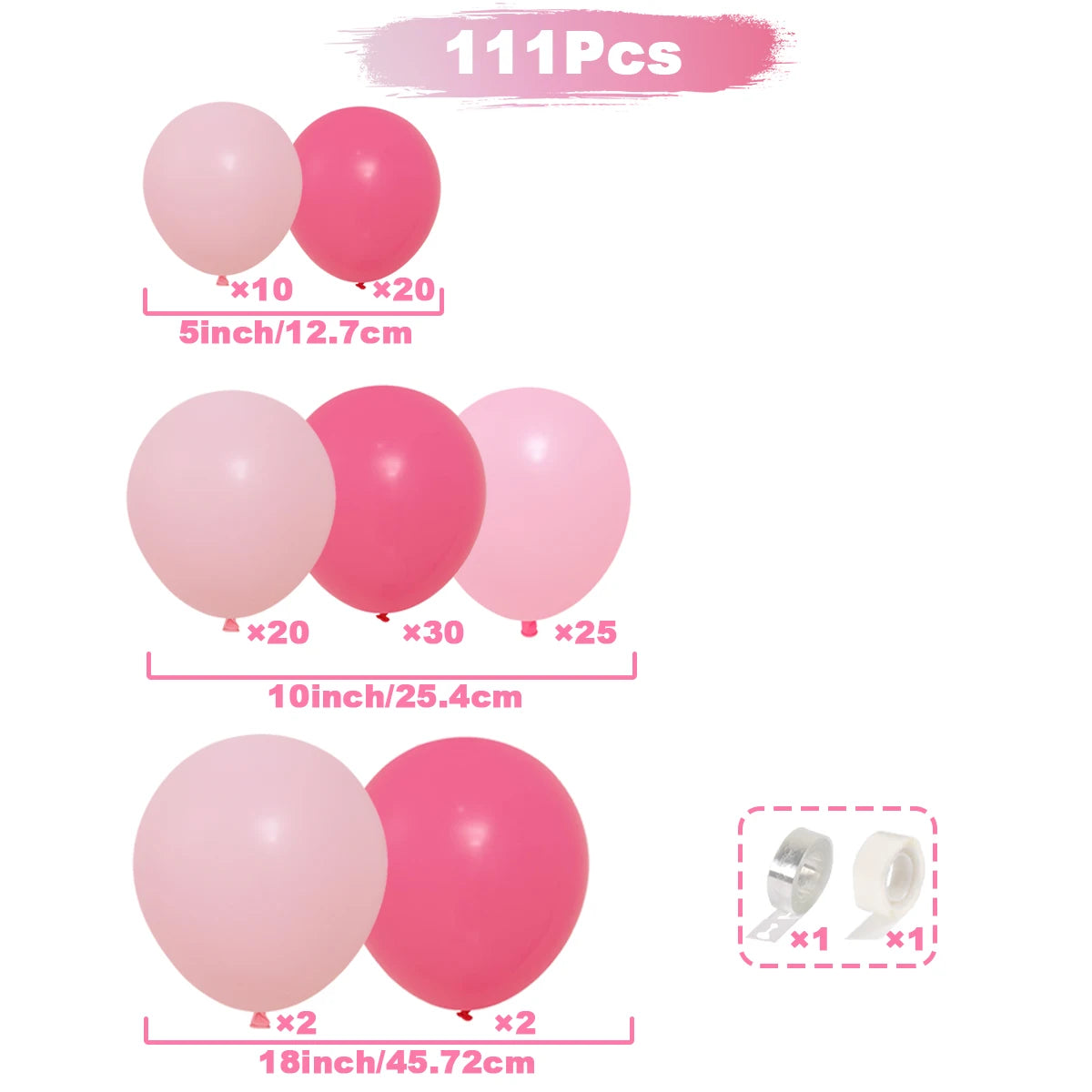 Pink Princess Birthday Balloon Arch Kit