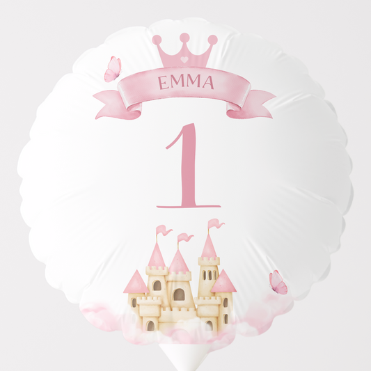Pink Princess Castle Ribbon Balloon (DIGITAL DOWNLOAD)