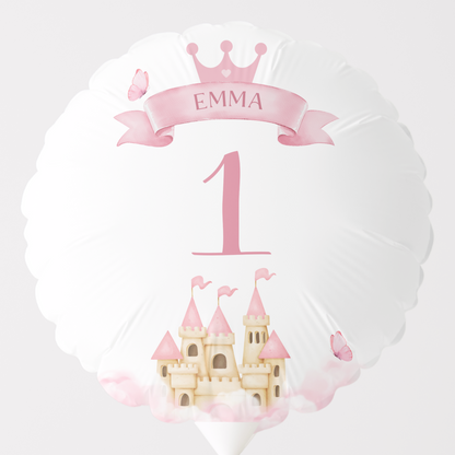 Pink Princess Castle Ribbon Balloon (DIGITAL DOWNLOAD)
