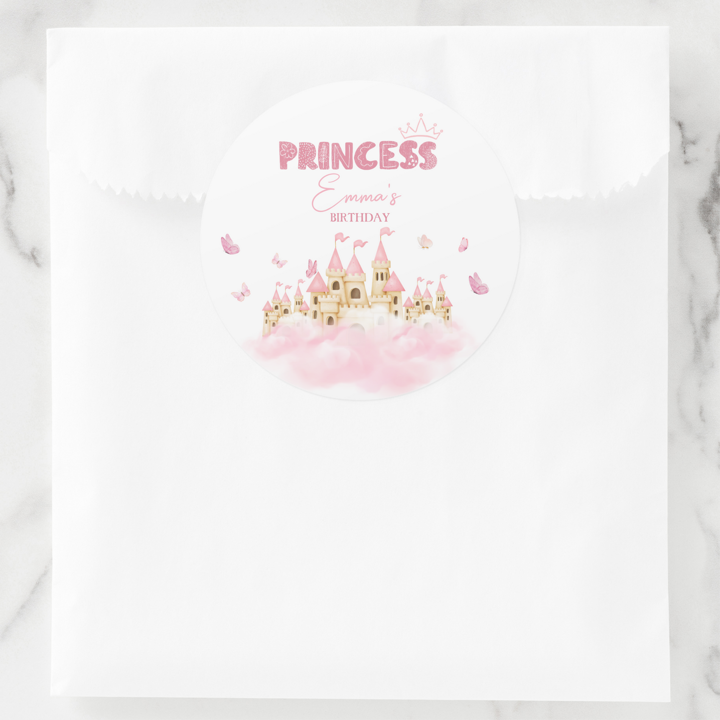 Pink Princess Castle Sticker Design (DIGITAL DOWNLOAD)