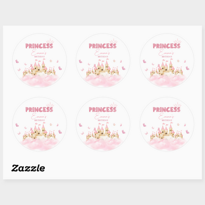 Pink Princess Castle Sticker Design (DIGITAL DOWNLOAD)