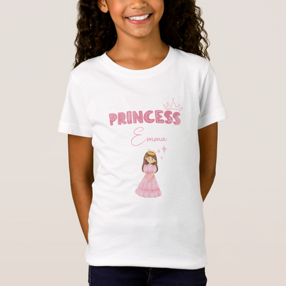 Pink Princess Personalised Birthday T-Shirt (DIGITAL DOWNLOAD)