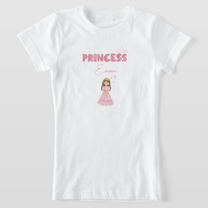 Pink Princess Personalised Birthday T-Shirt (DIGITAL DOWNLOAD)