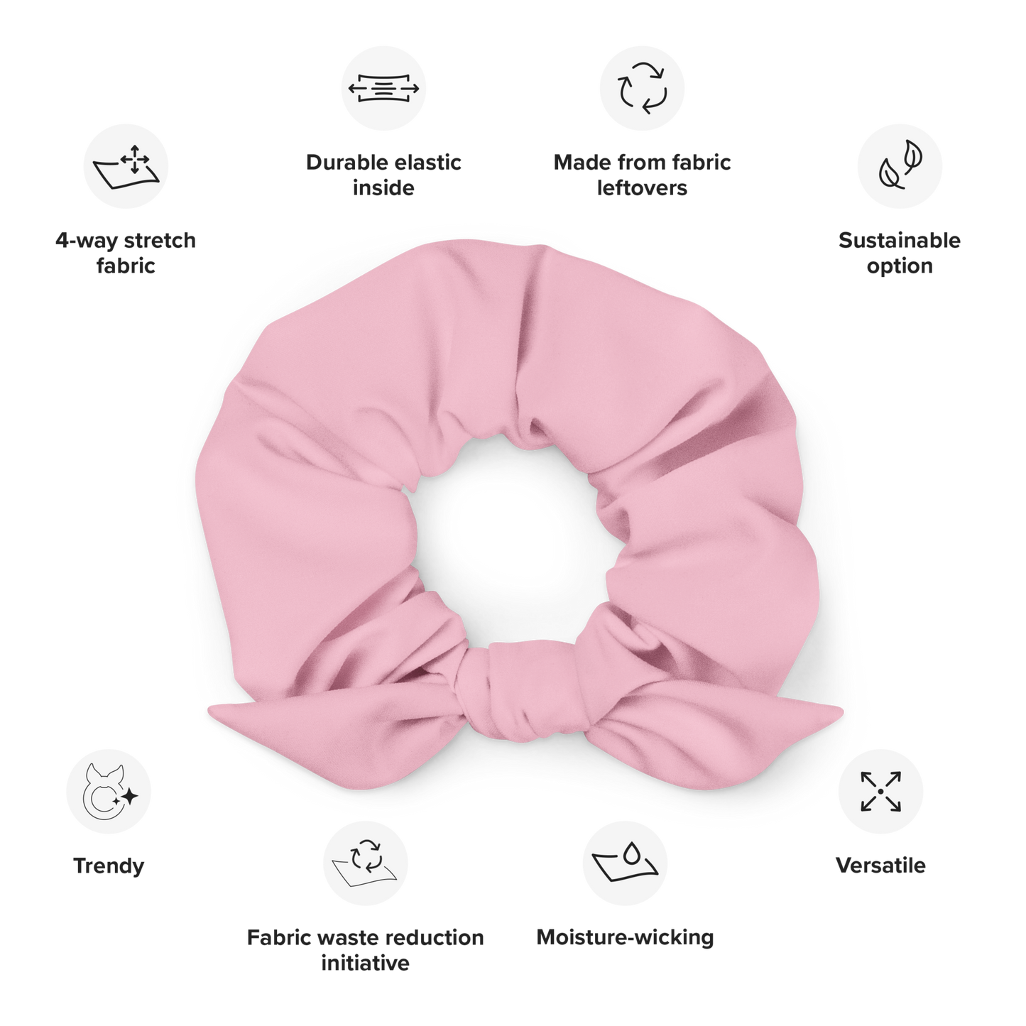 Baby Pink Princess Recycled Scrunchie